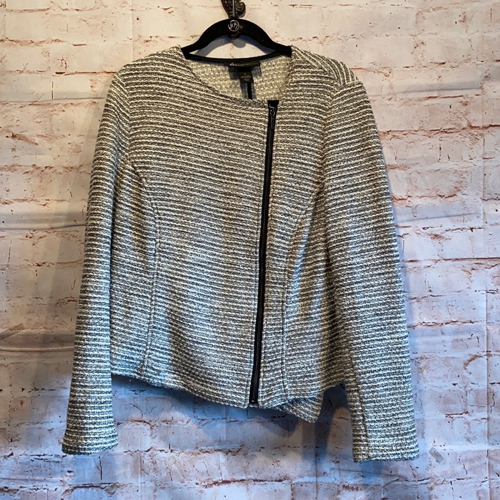 Lane Bryant asymmetrical zipper jacket casual 14